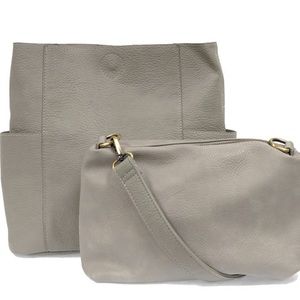 Casual & carefree crossbody in super soft pebble grain vegan leather with insert